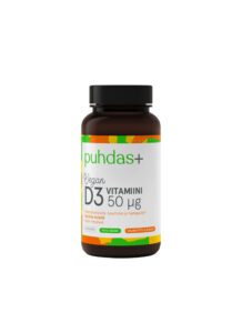 Puhdas+ D3 vitamiin 50µg 60 kapslit (vegan)