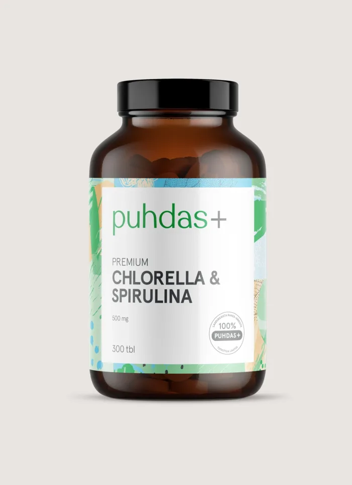 Chlorella & Spirulina 500 mg 300 kapslit