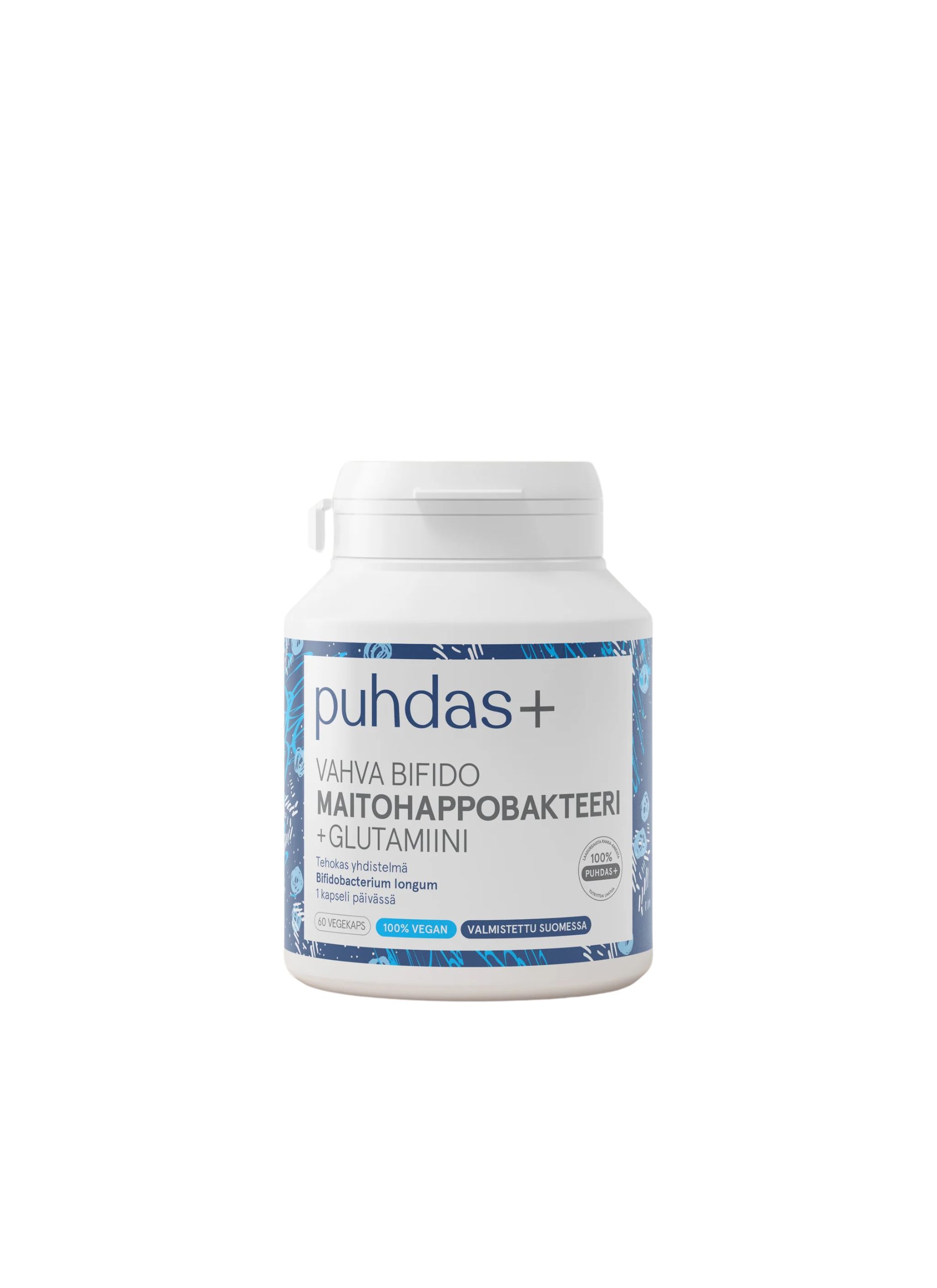 Puhdas+ Strong Bifido lactic acid bacteria + Glutamine 60 capsules