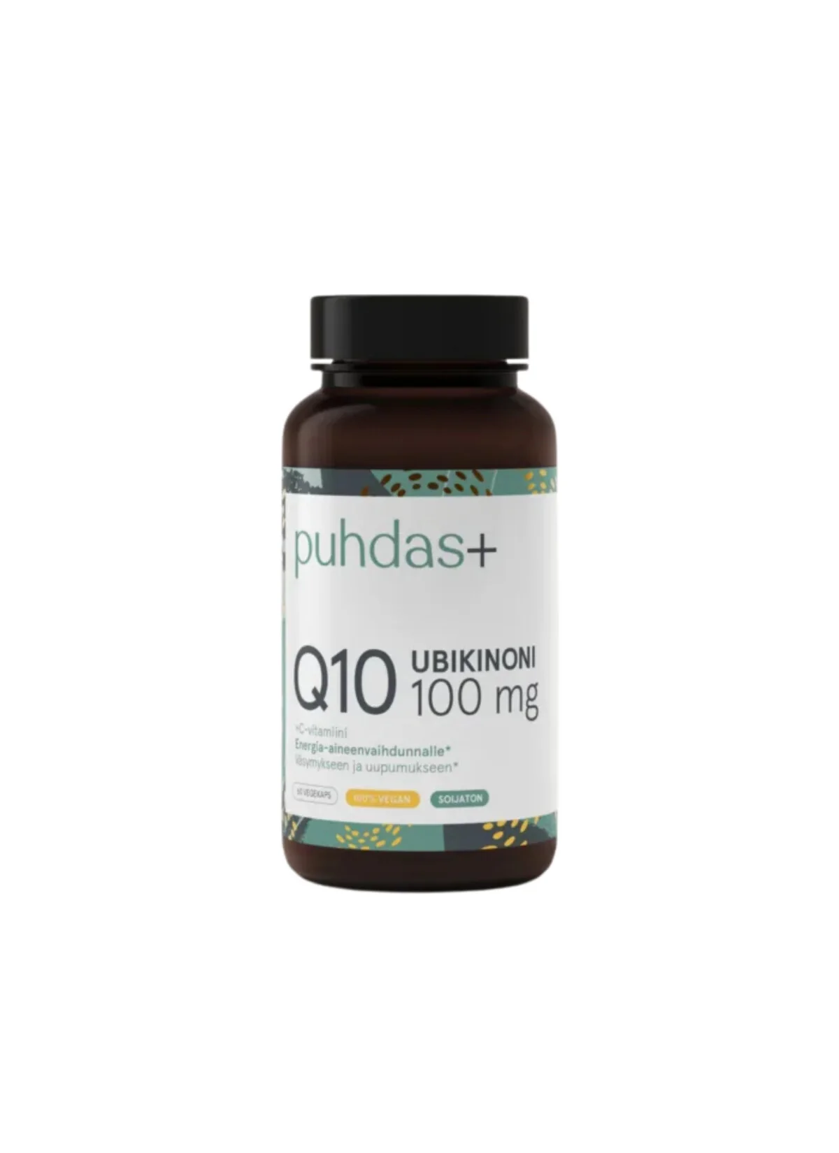 Puhdas+ Убихинон CoQ10 (коэнзим Q10) 100 мг + витамин С