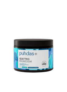 Puhdas+ Quattro Magneesium pulber 150 g — nelja magneesiumivormiga toidulisand
