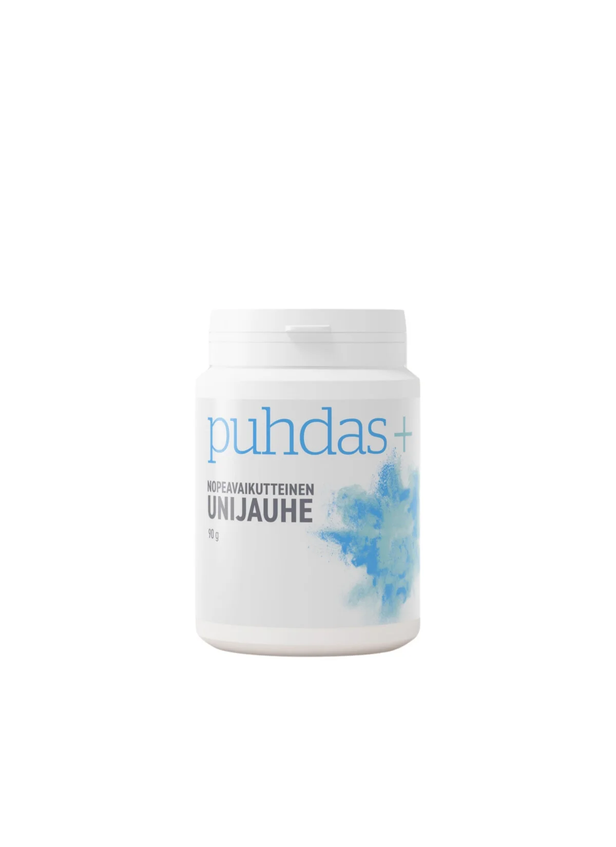 Looduslik unepulber – melatoniini ja kummeliga 90g Puhdas+ Looduslik unepulber 90g — pulbriline toidulisand pakendis