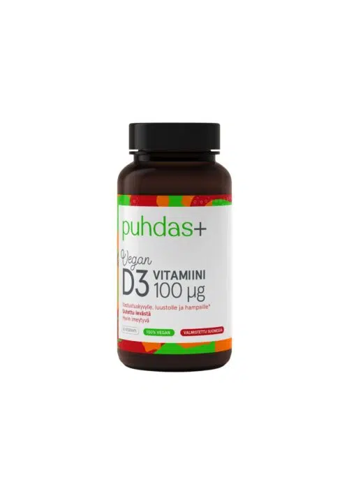 Puhdas+ Vegan Vitamin D3 100 µg 60 capsules