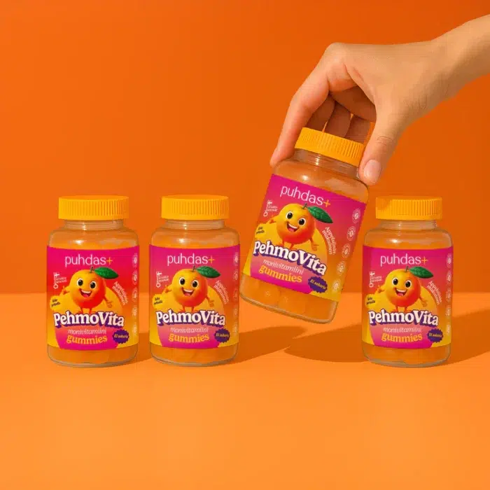 PehmoVita multivitamiin kummikommid lastele ja täiskasvanutele 75 tk