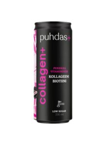 Persikų skonio vitaminų vanduo su kolagenu, biotinu ir vitaminu C