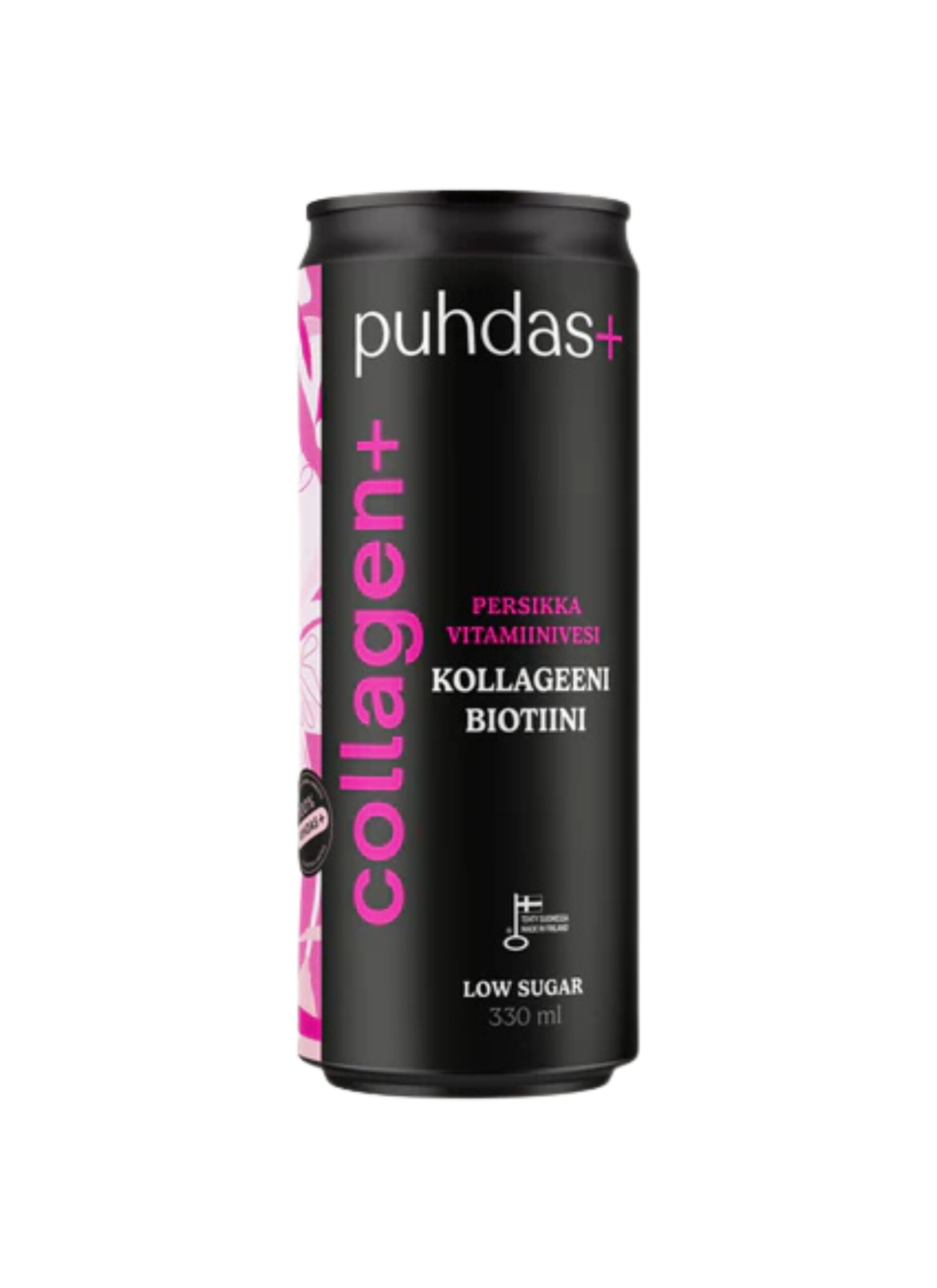 Puhdas+ Vitamin Water with collagen, biotin, and vitamin C, peach