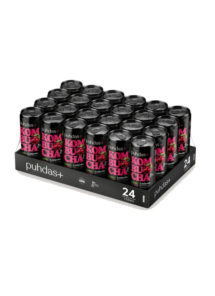 Kombucha kirsi 330 ml | Puhdas+