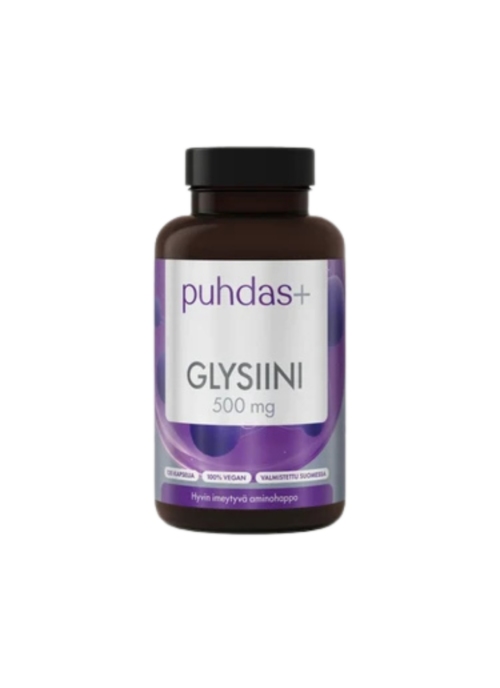 Puhdas+ Glütsiin 500 mg, 120 vegan kapslit