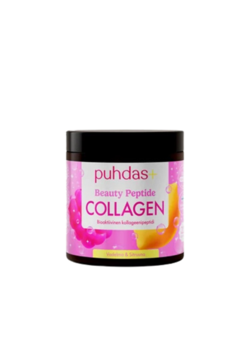 Puhdas+ Beauty kollageenipeptiidide pulber vaarika-sidruni maitsega 80 g