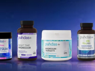 Puhdas+ magneesiumi vormid: Night Time pulber, Öine magneesium, magneesiumtauraat, Magtein L-treonaat