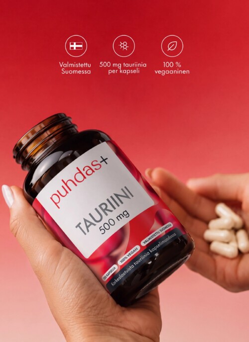 Puhdas+ Tauriin 500 mg 120 kapslit