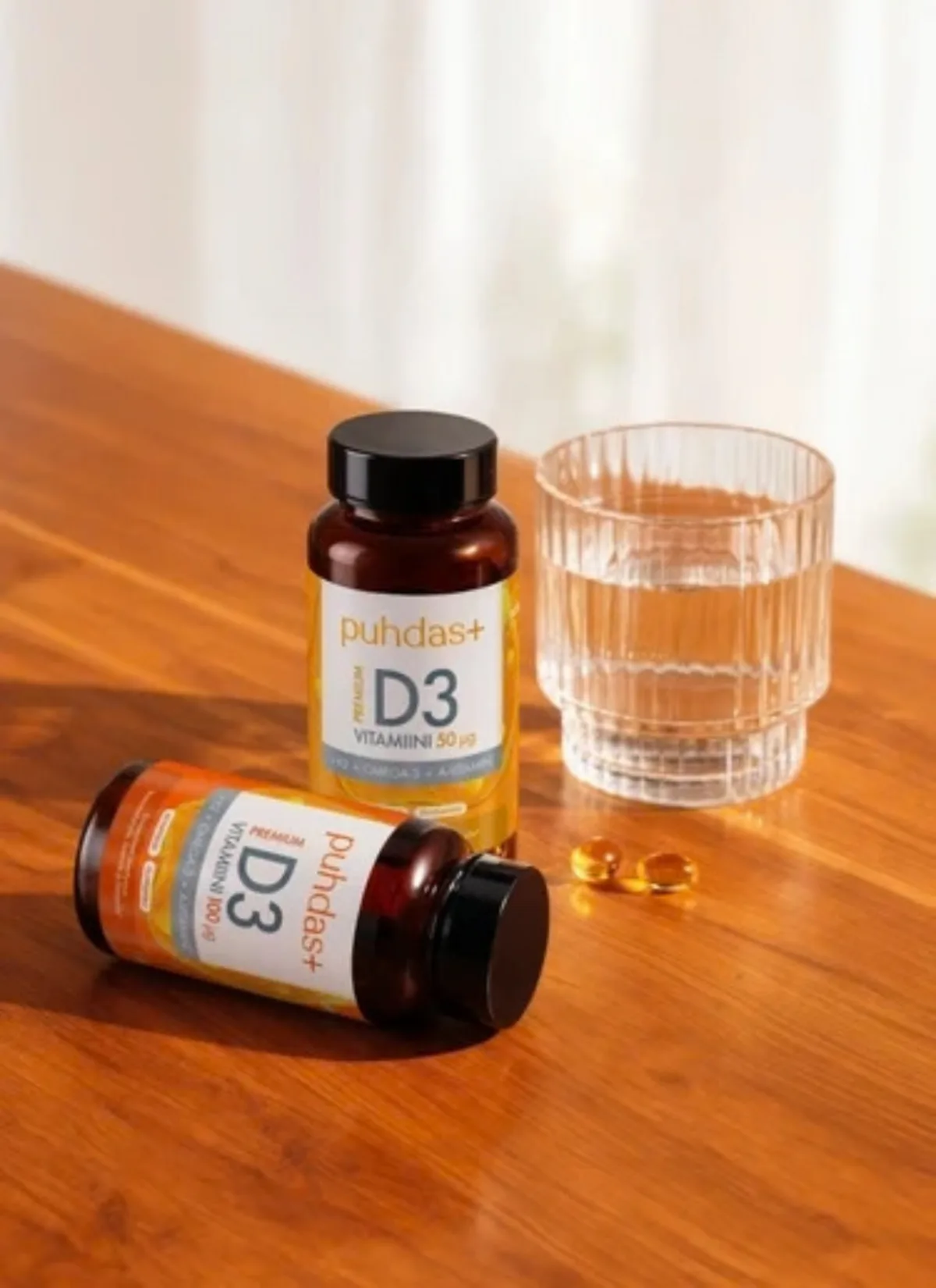 Premium D3-vitamiin 50 µg + K2 + Omega-3 + A-vitamiin 120 kapslit