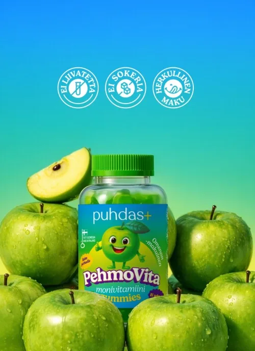 PehmoVita gominolas multivitamínicas sabor manzana 225 g (75 uds.)