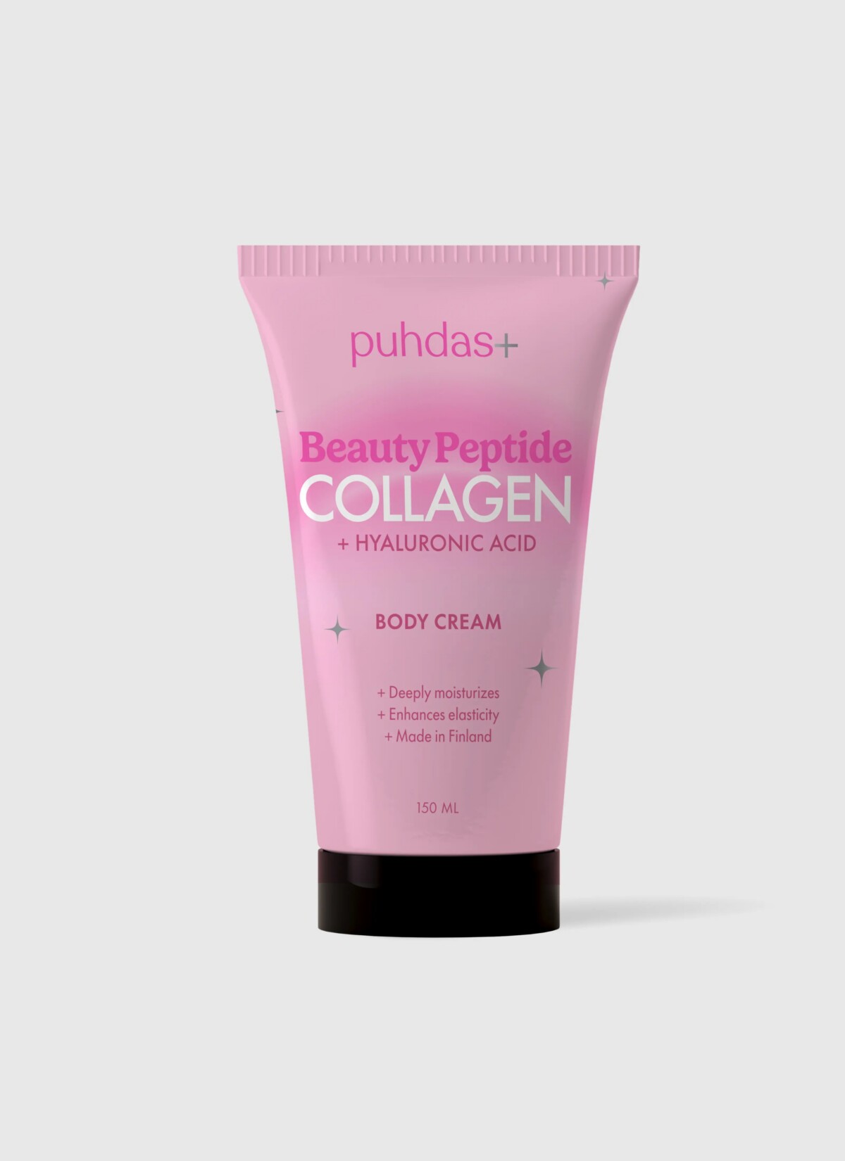 Puhdas_Beautypeptidebodycreamblackcapwebp.jpg Beauty kollageeni ja hüaluroonhappega kehakreem 150 ml