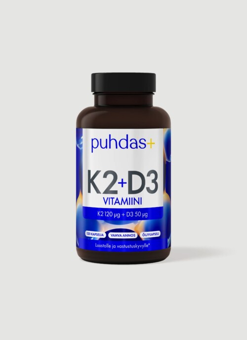 K2 + D3-vitamiin 120 Kapseln
