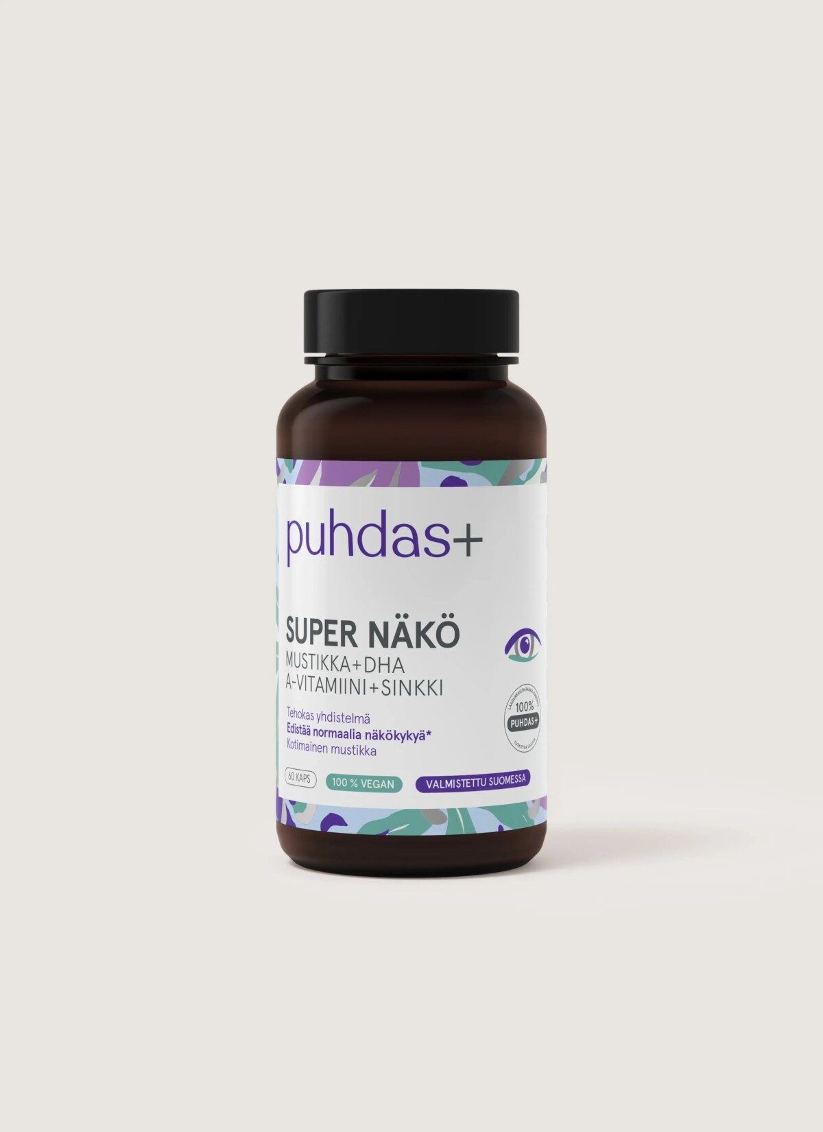Super Näkö: mustikas + DHA + A-vitamiin + tsink 60 kapslit